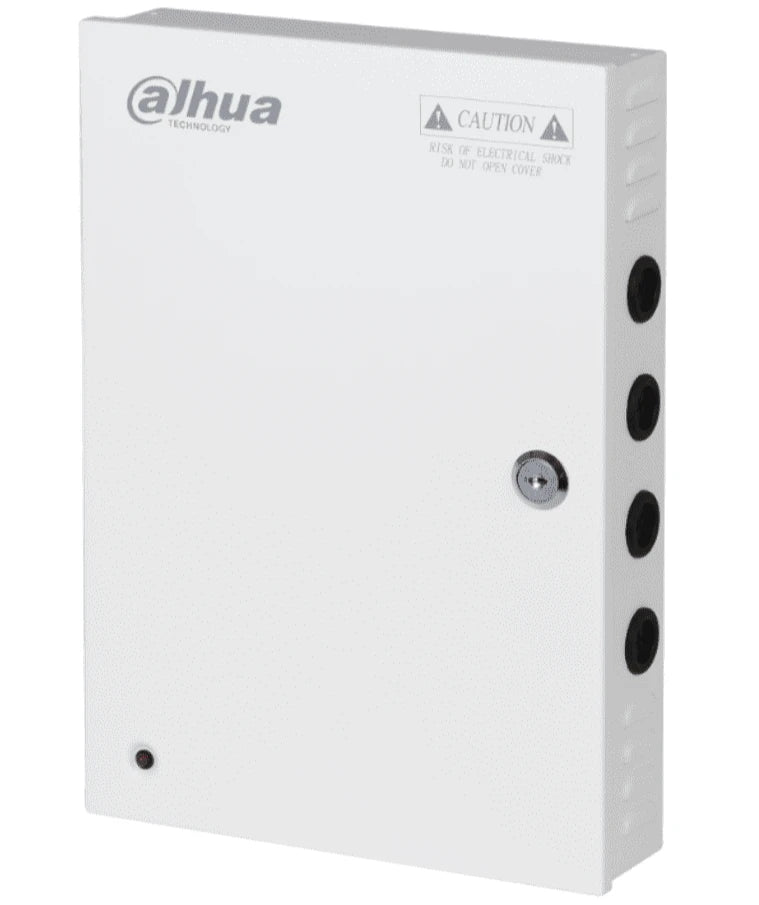 DAHUA DH-PFM342-9CH - FUENTE DE PODER DE 12 VCC 10 AMPER/ CON DISTRIBUIDOR PARA 9 CAMARAS/ INDICADORES LED POR CANAL/ VOLTAJE DE ENTRADA DE 90 VCA-264V/ FUSIBLES INTERCAMBIABLES/ GABINETE METALICO CON CERRADURA/ PROTECCIÓN CONTRA DESCARGAS/ #LONUEVO-Fuentes con Distribuidor-DAHUA-DHT2280002-Bsai Seguridad & Controles