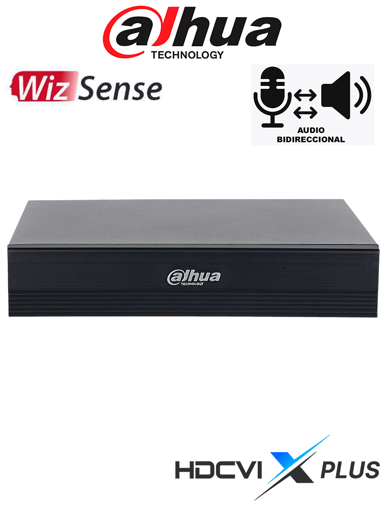 DAHUA DH-XVR1B04H-I/T - DVR DE 4 CANALES 5MP LITE WIZSENSE Y H.265+/ HDCVI X PLUS/ 4 CANALES+2 IP O HASTA 6 CANALES IP/A