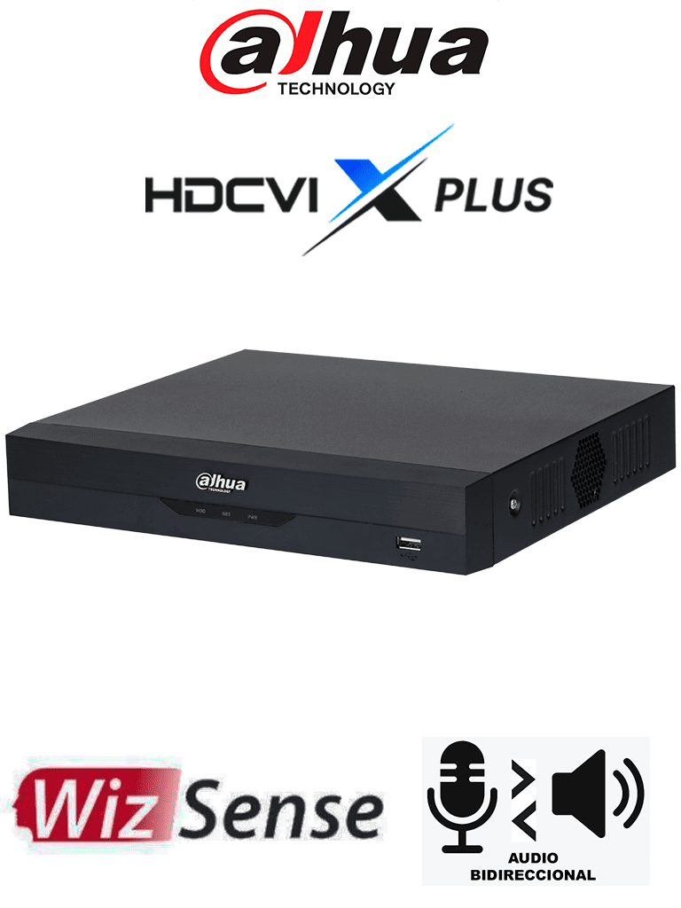 DAHUA DH-XVR5104HS-I3/T - DVR DE 5MP LITE CON WIZSENSE/HDCVI X PLUS/ SOPORTA 4 CANALES+ 2 IP O HASTA 6 CANALES IP/AUDIO 