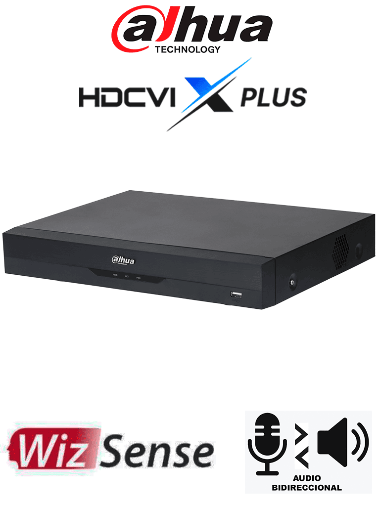 DAHUA DH-XVR5116H-4KL-I3/T - DVR DE 16 CANALES 4K WIZSENSE/ HDCVI X PLUS/ AUDIO BIDIRECCIONAL/ 16 CANALES + 16 IP/ HASTA