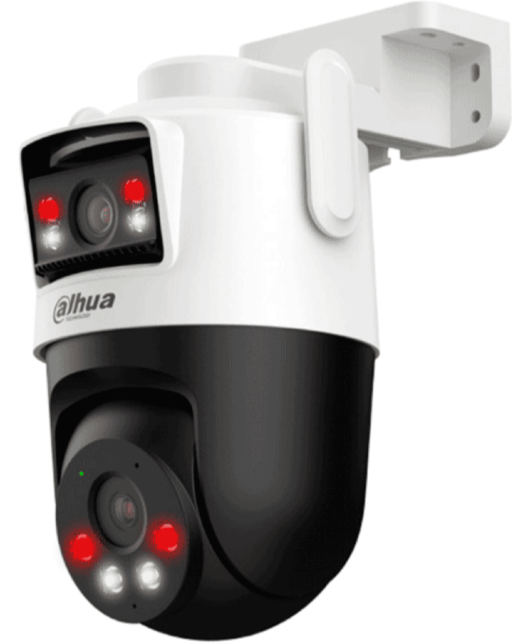 DAHUA IPC-WPT1539DD-SW-5E2-PV - CÁMARA IP PT WIFI DUAL DE 10 MP, 2 LENTES DE 5 MP CADA UNO (FIJO Y PT), ILUMINADOR DUAL INTELIGENTE/ IR DE 50M, MICROFONO Y ALTAVOZ INTEGRADOS, IA, AUTOTRACKING, DISUACIÓN ACTIVA, RANURA MICROSD, IP66 #LONUEVO #DDPT #DHWIFI-WiFi-DAHUA-Bsai Seguridad & Controles