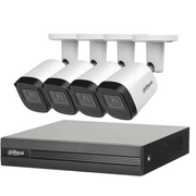 DAHUA KITXVR1B04H-I4B2A51-U - KIT DE 4 CÁMARAS METÁLICAS 5 MP LENTE DE 2.8MM Y UN DVR COOPER-I WIZSENSE, 4 CANALES + 1 IP O HASTA 5 CANALES IP. SOPORTA CON IA, H.265+, SMD PLUS Y BÚSQUEDA DE HUMANOS Y VEHÍCULOS.-Paquetes 4 Canales-DAHUA-Bsai Seguridad & Controles
