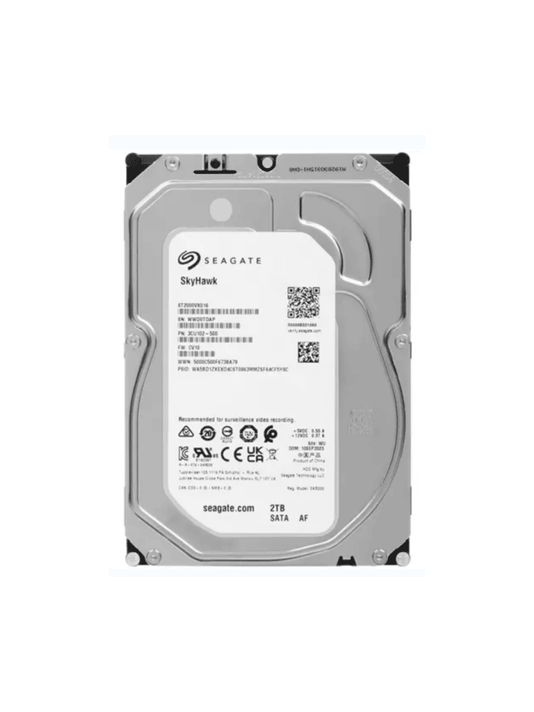 SEAGATE ST2000VX016 - DISCO DURO DE 2TB SKYHAWK / SATA 6 GB S / HASTA 64 CÁMARAS / HASTA 16 BAHÍAS / FUNCIÓN 24/7 CACHÉ 256 MB-Discos Duros-DAHUA-Bsai Seguridad & Controles