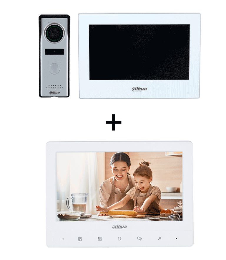 DAHUA DHI-KTH01+DHI-VTH1020J - KIT DE VIDEOPOTERO HIBRIDO + FRENTE DE CALLE ANALOGICO CON CAMARA DE 1.3 MP + DAHUA VTH1020J- MONITOR ANALÓGICO DE 7 PULGADAS COMPATIBLE CON KTA01 / KTA02 / #VDP-Kits de Videoporteros-DAHUA-Bsai Seguridad & Controles