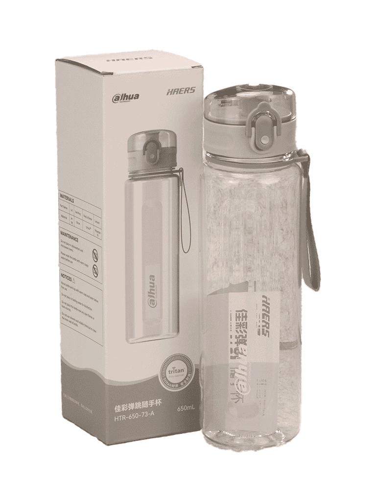 DAHUA MATPRO2431 - BOTELLA DE AGUA TRANSPARENTE CON LOGOTIPO DAHUA/ PROMOCIONAL-Material POP-DAHUA-Bsai Seguridad & Controles