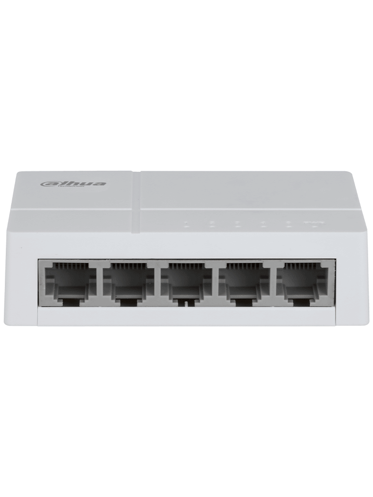 DAHUA DH-SF1005L - SWITCH PARA ESCRITORIO 5 PUERTOS FAST ETHERNET CON VELOCIDAD DE TRANSMISIÓN DE 10/100 MBPS EN UN DISEÑO COMPACTO. SU CAPA 2 SOPORTA UN SWITCHING DE HASTA 1 GBPS Y UNA VELOCIDAD DE REENVÍO DE 0.744 MBPS. #SWITCHDPXV #VOLDH-Switches-DAHUA-Bsai Seguridad & Controles