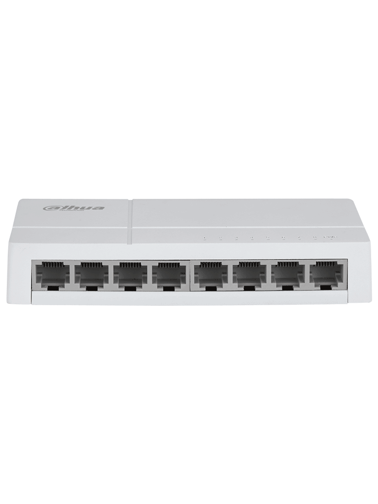 DAHUA DH-SF1008L - SWITCH DE ESCRITORIO CON 8 PUERTOS FAST ETHERNET (10/100 MBPS), DISEÑO COMPACTO DE CAPA 2, CON CAPACIDAD DE SWITCHING DE 1.6 GBPS Y VELOCIDAD DE REENVÍO DE PAQUETES DE 1.19 MPPS. IDEAL PARA REDES EFICIENTES Y COMPACTAS.-Switches-DAHUA-Bsai Seguridad & Controles