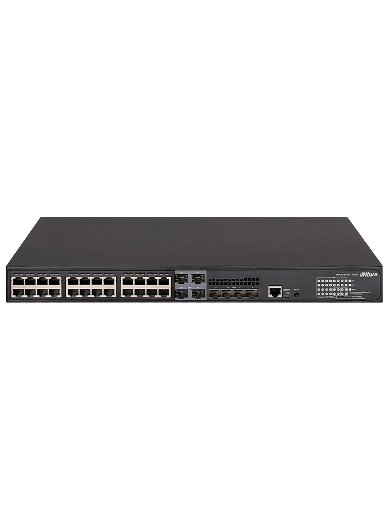 DAHUA DH-AS5500-24GT4XF-370 / SWITCH GIGABIT/ 24 PUERTOS/ POE/ POTENTES FUNCIONES L2 Y L3/ CONECTIVIDAD DE NIVEL EMPRESARIAL/ MARCO INTELIGENTE RESILIENTE 2 (IRF2)-Switches POE-DAHUA-Bsai Seguridad & Controles