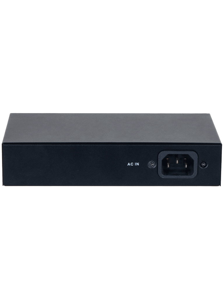 DAHUA DH-PFS3005-4GT-36 - SWITCH CON 4 PUERTOS GIGABIT POE Y 1 PUERTO UPLINK RJ45 10/100/1000 MBPS. OFRECE PROTECCIÓN CONTRA DESCARGAS ELÉCTRICAS, IDEAL PARA ALIMENTAR DISPOSITIVOS IP. INCLUYE FUENTE DE PODER. #ANIVDAHUA2 #SWDA-Switches POE-DAHUA-Bsai Seguridad & Controles