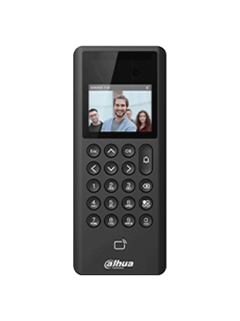DAHUA ASI3203E - CONTROL DE ACCESO Y ASISTENCIA CON RECONOCIMIENTO FACIAL / PANTALLA DE 2.4" / 1,000 ROSTROS / 1,000 USUARIOS / 1,000 CONTRASEÑAS / 3,000 TARJETAS MIFARE / ADMITE 50 ADMINISTRADORES / 100,000 REGISTROS / SALIDA 12V 1A-Facial-DAHUA-DHT6670007-Bsai Seguridad & Controles
