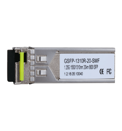 DAHUA GSFP1310R20SMF- MODULO FIBRA OPTICA SFP MONOMODO/ TRASMISION BIDIRECCIONAL/ CONECTOR LC/ HASTA 20KM/TX 1550NM,RX 1310NM-Transceptores de Fibra-DAHUA-DHT1880001-Bsai Seguridad & Controles