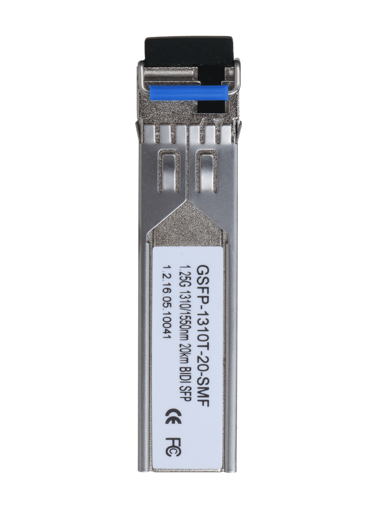 DAHUA GSFP-1310T-20-SMF - MODULO DE FIBRA OPTICA SFP/ MONOMODO/ TRANSMISIÓN BIDIRECCIÓNAL/ CONECTOR LC/ HASTA 20KM/ TX 1310NM,RX 1550NM-Transceptores de Fibra-DAHUA-DHT4160001-Bsai Seguridad & Controles