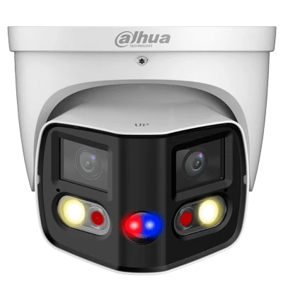 DAHUA IPC-PDW3849-A180-AS-PV CÁMARA IP WIZSENSE EYEBALL FIJA TIOC DUAL DE 2X4MP/ ANGULO 180°/IR ES DE 25 M/ LED 20 M/ RANURA PARA MICRO SD/ MICRÓFONO Y ALTAVOZ INTEGRADO/ IP67/ DISUASIÓN ACTIVA/ SMD 4.0./ EPTZ/ E&S DE ALARMA Y AUDIO #PANO180-Panorámicas 180-DAHUA-DHT0070009-Bsai Seguridad & Controles