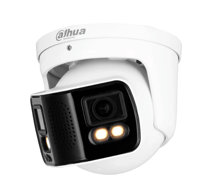 DAHUA IPC-PDW5849-A180-E2-ASTE CÁMARA IP FULL COLOR/ WIZMIND/ DOBLE LENTE DE 2 × 4 MP/ 180°/ PROTECCIÓN PERIMETRAL/ HEAT MAP/ CONTEO DE PERSONAS/ LED 40M/ SDM/ AUDIO BIDIRECCIONAL/ E&S DE ALARMAS/ H.265/EPOE/ IP67/ #LONUEVO-Panorámicas 180-DAHUA-Bsai Seguridad & Controles