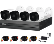 DAHUA KITXVR1B04H-I+4B2A51 - KIT DE 4 CANALES DE 5 MEGAPIXELES/ DVR COOPER-I WIZSENSE/ CON IA/ H.265+/ 4 CAMARAS B2A51 METALICAS/ 4 CANALES + 1 IP O HASTA 5 CANALES IP/ 4 CANALES SMD PLUS/ BUSQUEDA DE HUMANOS Y VEHICULOS/ ACCESORIOS INCLUIDOS/-Paquetes 4 Canales-DAHUA-Bsai Seguridad & Controles