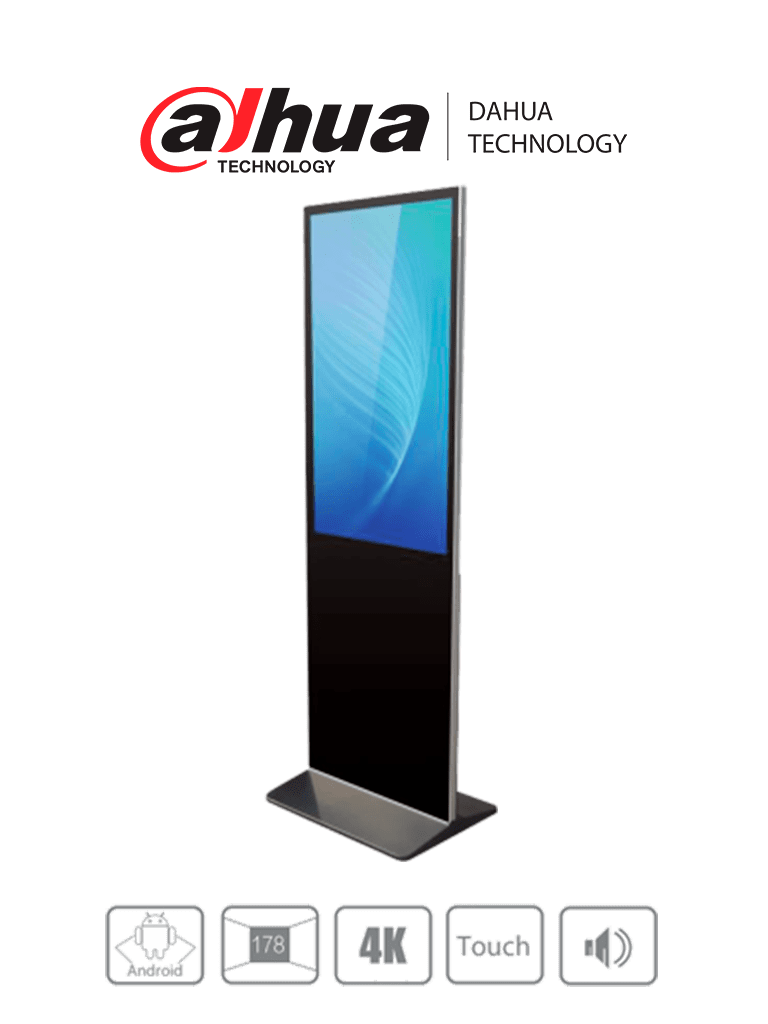 DAHUA LDV55-SAI400TK - Totem de señalización digital de 55" con pantalla Touch Screen. Resolución 4K, 178° de visualización.-Digital Signage-DAHUA-Bsai Seguridad & Controles