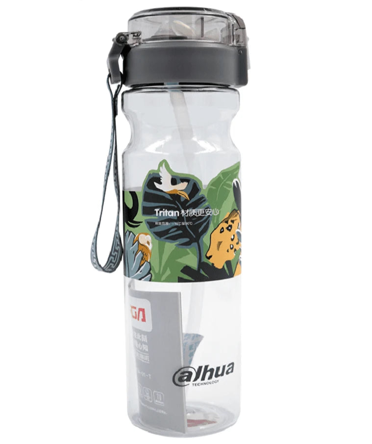 DAHUA MATPRO021 - CILINDRO PARA AGUA CON POPOTE/ TRANSPARENTE/ CON LOGO DAHUA/ PROMOCIONAL-Material POP-DAHUA-DHT3010040-Bsai Seguridad & Controles