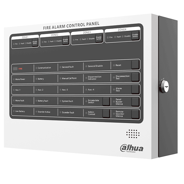 DAHUA WISUALARM HY-C102-4 -PANEL DE ALARMA CONTRA INCENDIOS/ CONVENCIONAL DE 4 ZONAS/ HASTA 32 DETECTORES POR ZONA/ 4 CONTACTOS SECOS/ INTERFAZ RS-485/ ETHERNET/ CUMPLE NORMA EN54-2,EN54-4/ IP30/ALIMENTACIÓN 90 V CA A 270 V CA#LONUEVO #WISUALARM #W1D #WDL-Paneles de Control-DAHUA-Bsai Seguridad & Controles