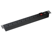 DAHUA ZZM10/PDU(8 USA 250) BARRA PDU MULTICONTACTO /MAX 250VAC/ 10A/ 2500W/ NORTH AMERICAN/1.3MM2 , 3M/ 8 OUTLET 3-PIN, UNIVERSAL (NORTH AMERICAN)/ OVERLOAD PROTECTION MODULE AND SWITCH/ PARA MONTAJE EN RACK DE 19"-Conectores de Video-DAHUA-Bsai Seguridad & Controles