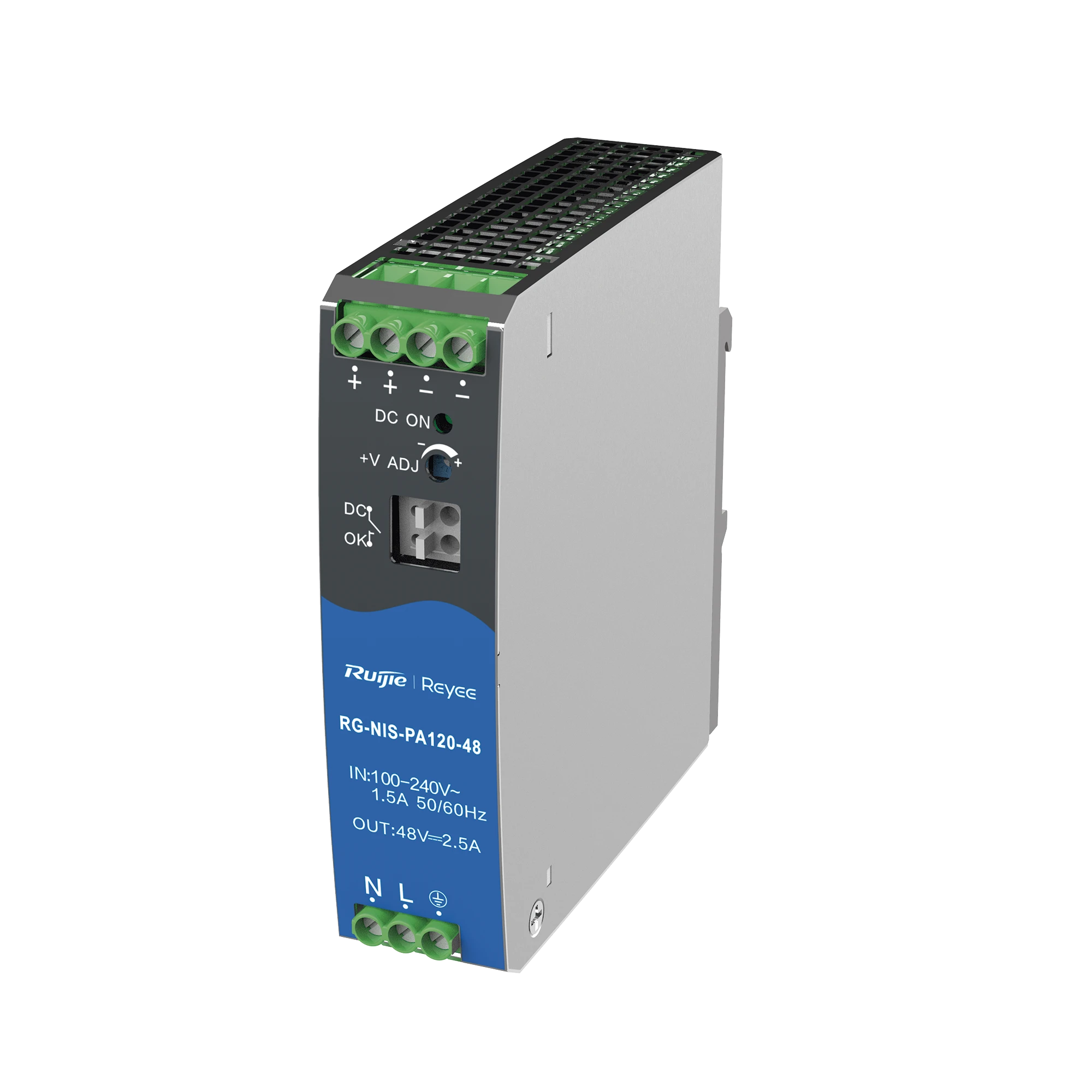 FUENTE DE ALIMENTACION AC/DC 120W DIN-RAIL PARA SWITCH INDUSTRIAL-Networking-RUIJIE-Bsai Seguridad & Controles