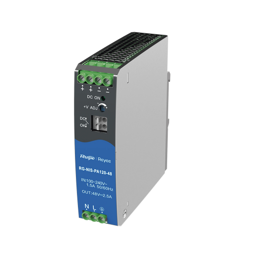 FUENTE DE ALIMENTACION AC/DC 120W DIN-RAIL PARA SWITCH INDUSTRIAL-Networking-RUIJIE-RG-NIS-PA120-48-Bsai Seguridad & Controles