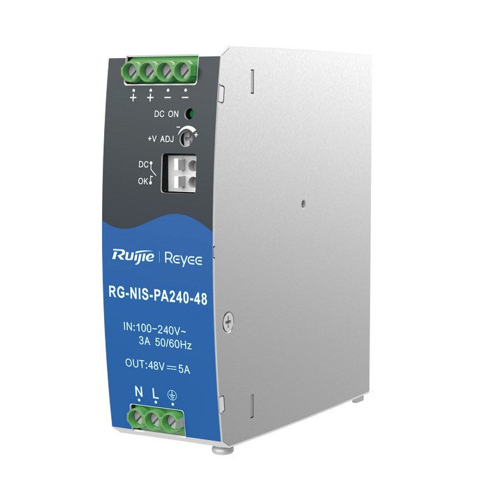 FUENTE DE ALIMENTACION AC/DC 240W DIN-RAIL PARA SWITCH INDUSTRIAL-Networking-RUIJIE-RG-NIS-PA240-48-Bsai Seguridad & Controles