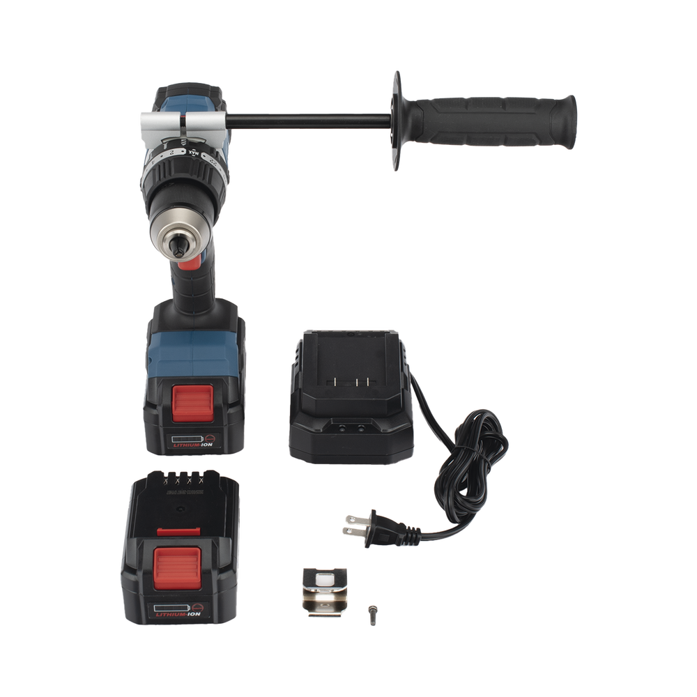 ROTOMARTILLO / TALADRO INALÁMBRICO SIN CARBONES DE 20V, INCLUYE 2 BATERÍAS DE 4.0AH, CARGADOR Y MALETÍN.-DONGCHENG-Bsai Seguridad & Controles