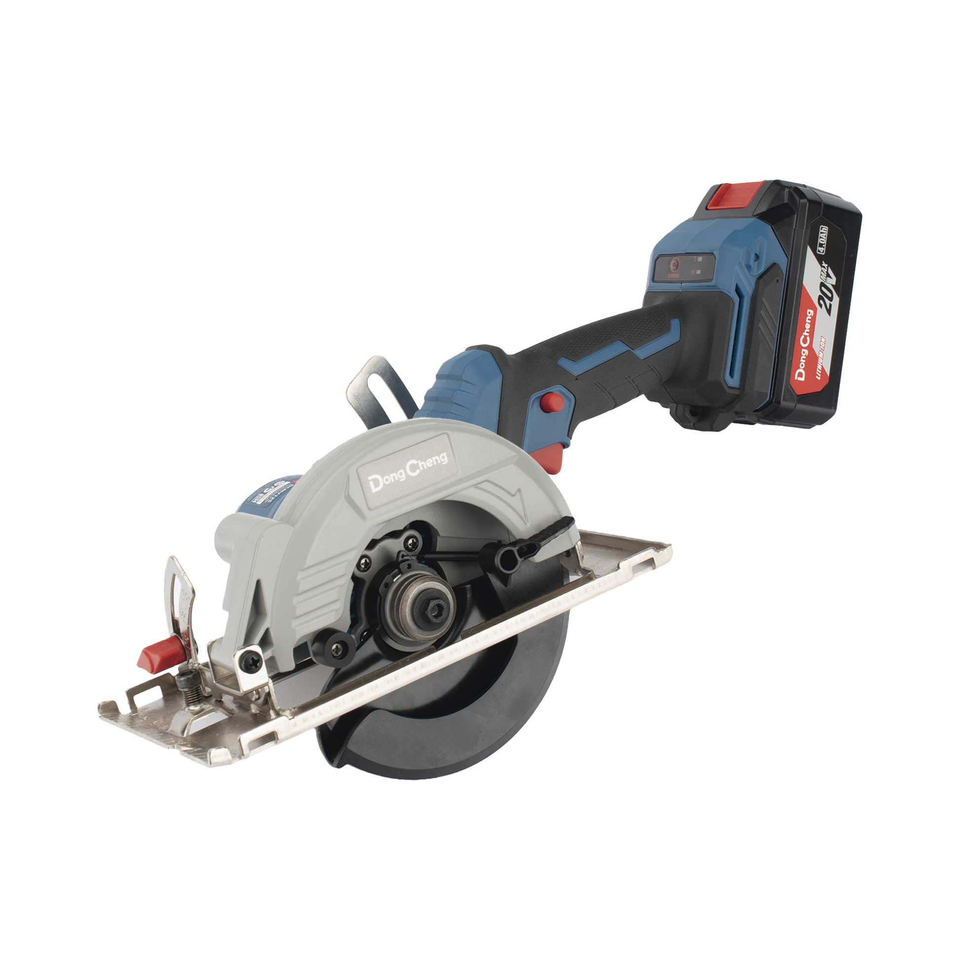 SIERRA CIRCULAR INALMBRICA SIN ESCOBILLAS DE 20V, INCLUYE UNA BATERÍA DE 4.0AH Y CARGADOR.-Ferreteria-DONGCHENG-Bsai Seguridad & Controles