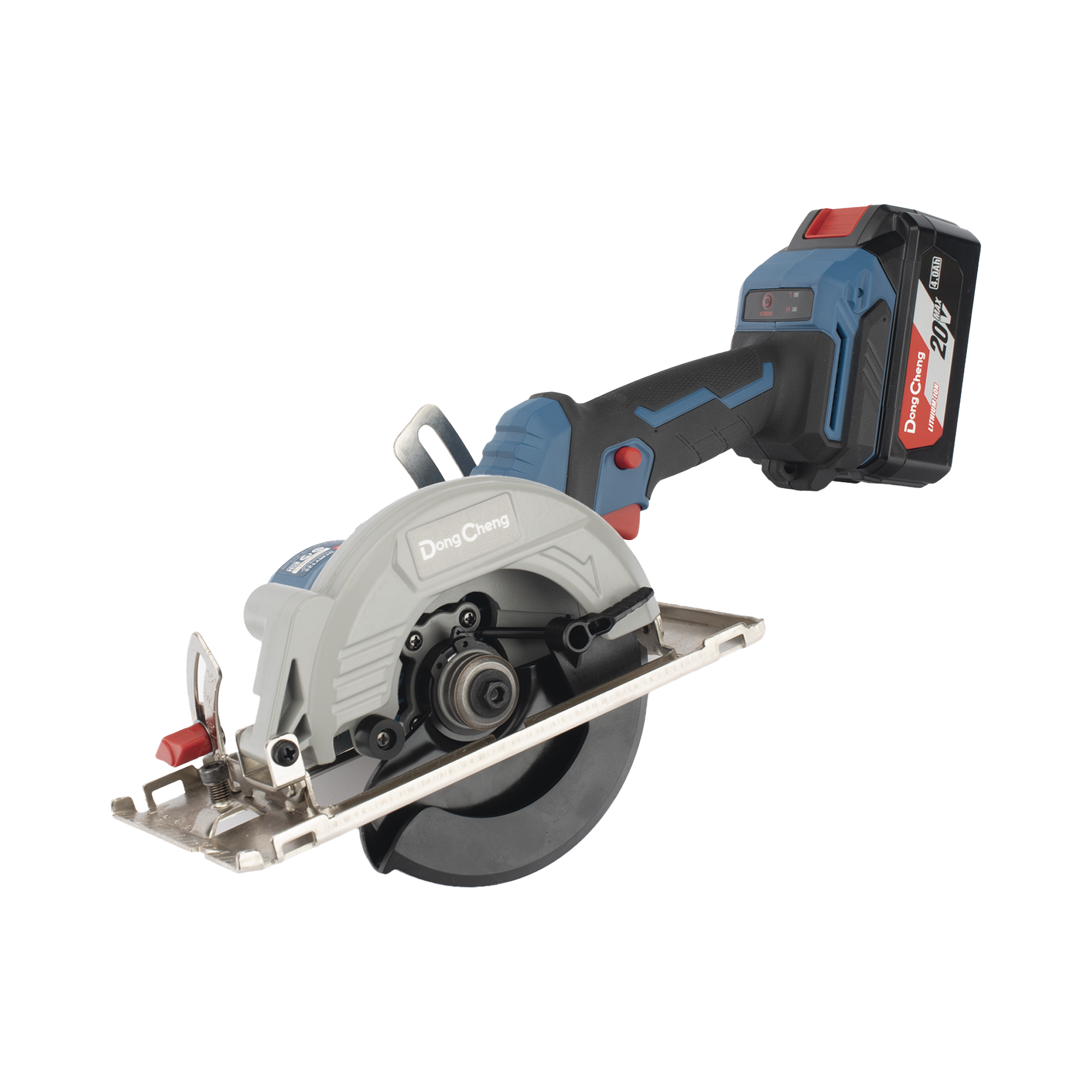 SIERRA CIRCULAR INALMBRICA SIN ESCOBILLAS DE 20V, INCLUYE UNA BATERÍA DE 4.0AH Y CARGADOR.-Ferreteria-DONGCHENG-Bsai Seguridad & Controles