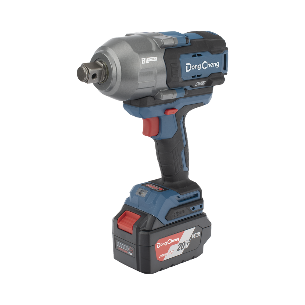 LLAVE DE IMPACTO INALÁMBRICA DE 20V, ENTRADA DE 3/4 IN, INCLUYE 2 BATERÍAS DE 6AH, CARGADOR Y ESTUCHE-DONGCHENG-Bsai Seguridad & Controles