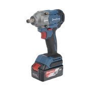 LLAVE DE IMPACTO INALÁMBRICA DE 20 V, INCLUYE 2 BATERÍAS DE 4.0 AH, CARGADOR Y ESTUCHE PLÁSTICO.
