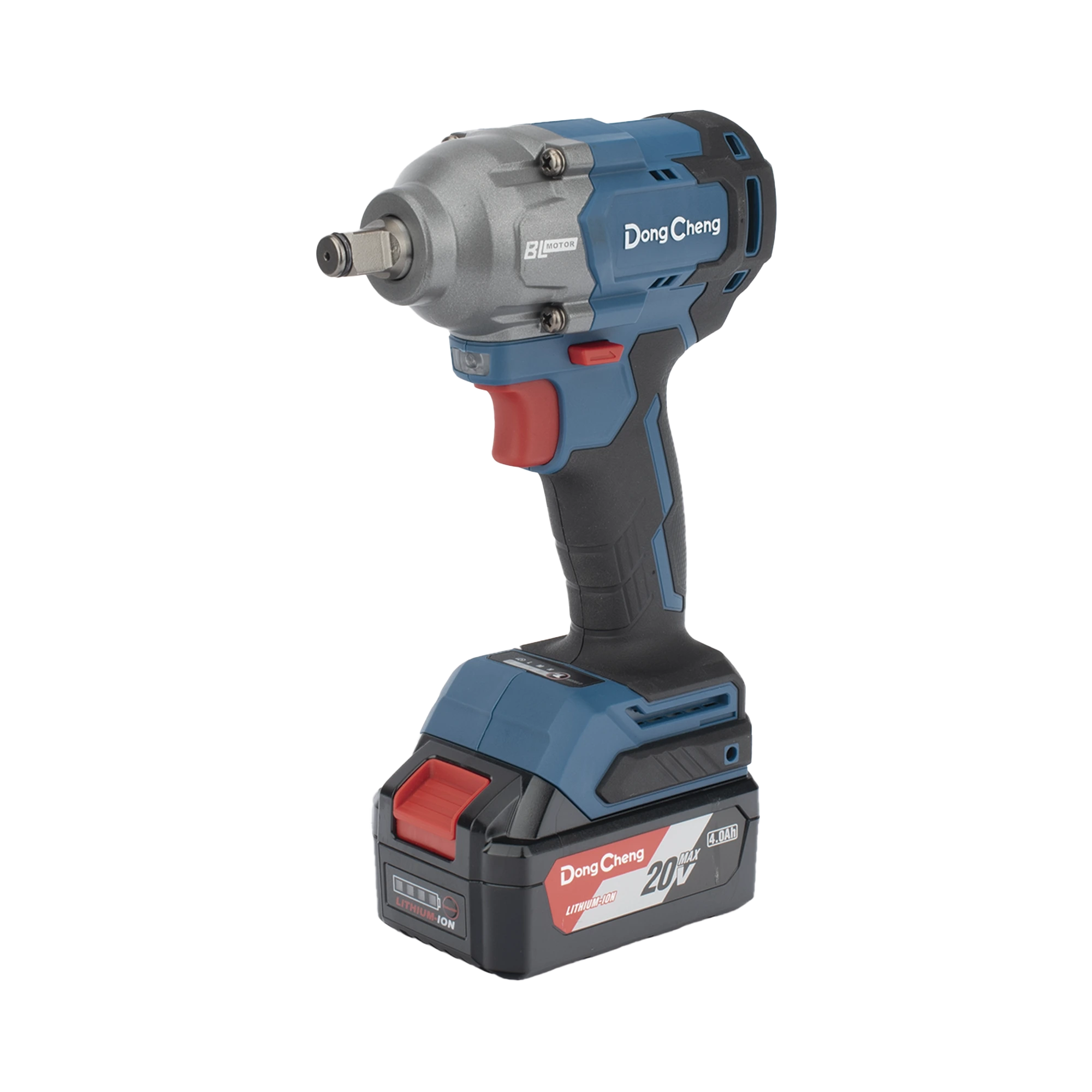 LLAVE DE IMPACTO INALÁMBRICA DE 20 V, INCLUYE 2 BATERÍAS DE 4.0 AH, CARGADOR Y ESTUCHE PLÁSTICO.