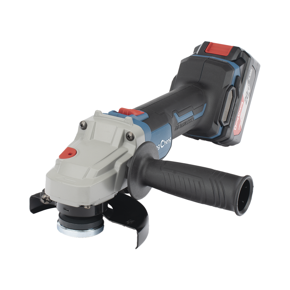 AMOLADORA ANGULAR DE 20VCC, DISCO DE 4-1/2 IN, INCLUYE 2 BATERÍAS DE 4.0AH, CARGADOR Y ESTUCHE-DONGCHENG-Bsai Seguridad & Controles