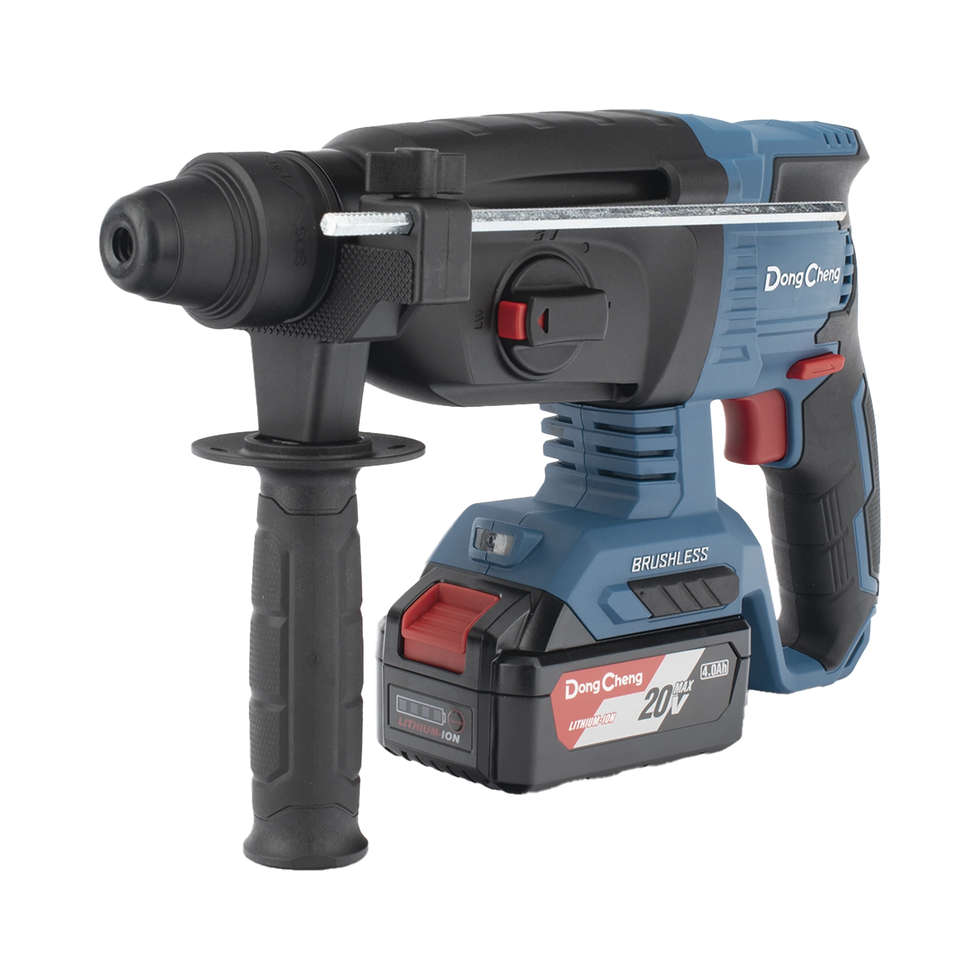 MARTILLO PERFORADOR INALÁMBRICO SDS-PLUS, INCLUYE 2 BATERÍAS 20V, 4.0 AH, CARGADOR Y ESTUCHE
