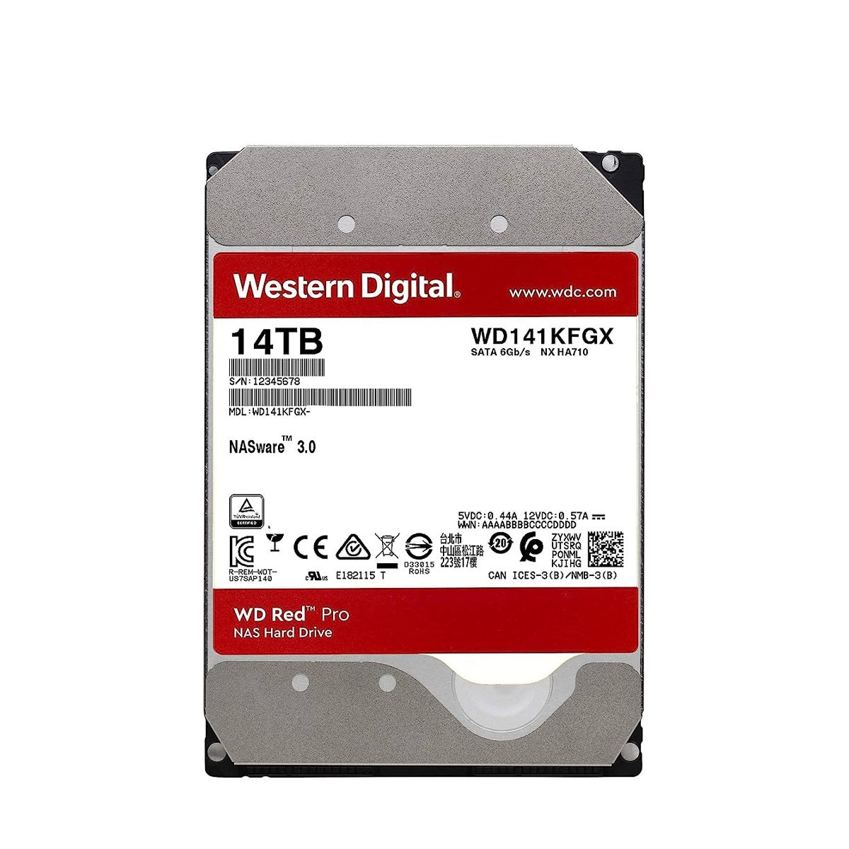 DD DISCO DURO WD141KFGX WD RED PRO 3.5 SATA 14TB CACHE 256MB 7200RMP ESPECIAL PARA ALMACENAMIENTO Y NAS HASTA 24 BAHIAS-Para Servidores y NAS-WESTERN DIGITAL-Bsai Seguridad & Controles