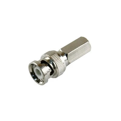 CONECTOR BNC MACHO DE ENSAMBLE ROSCABLE (HEX.) EN SENTIDO DE LAS MANECILLAS DE RELOJ PARA CABLE COAXIAL RG-59/U, NÍQUEL/ ORO/ DELRIN.-Conectores-EPCOM TITANIUM-Bsai Seguridad & Controles