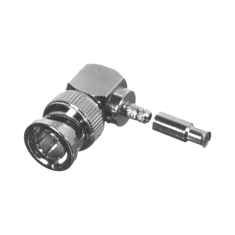 CONECTOR BNC MACHO EN ANGULO RECTO PARA 75 OHM, ANILLO PLEGABLE PARA CABLE RG-179/U, GRUPO S, NÍQUEL/ ORO/ DELRIN.-Cableado-RF INDUSTRIES,LTD-Bsai Seguridad & Controles
