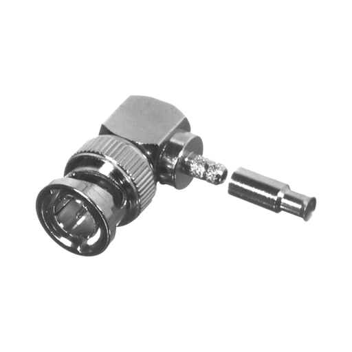 CONECTOR BNC MACHO EN ANGULO RECTO PARA 75 OHM, ANILLO PLEGABLE PARA CABLE RG-179/U, GRUPO S, NÍQUEL/ ORO/ DELRIN.-Cableado-RF INDUSTRIES,LTD-RFB-1710-S-Bsai Seguridad & Controles