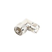 ADAPTADOR EN ÁNGULO RECTO, DE CONECTOR UHF MACHO (PL-259) A UHF HEMBRA (SO-239), NÍQUEL/ ORO/ DELRIN.-Adaptadores-RF INDUSTRIES,LTD-Bsai Seguridad & Controles