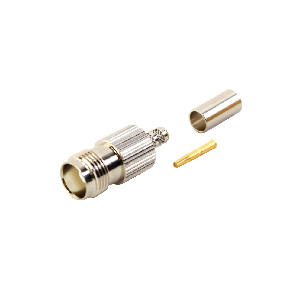 CONECTOR TNC HEMBRA DE ANILLO PLEGABLE PARA CABLES RG-58/U, RG-142/U, NIQUEL /ORO /DELRIN.-Conectores-RF INDUSTRIES,LTD-Bsai Seguridad & Controles
