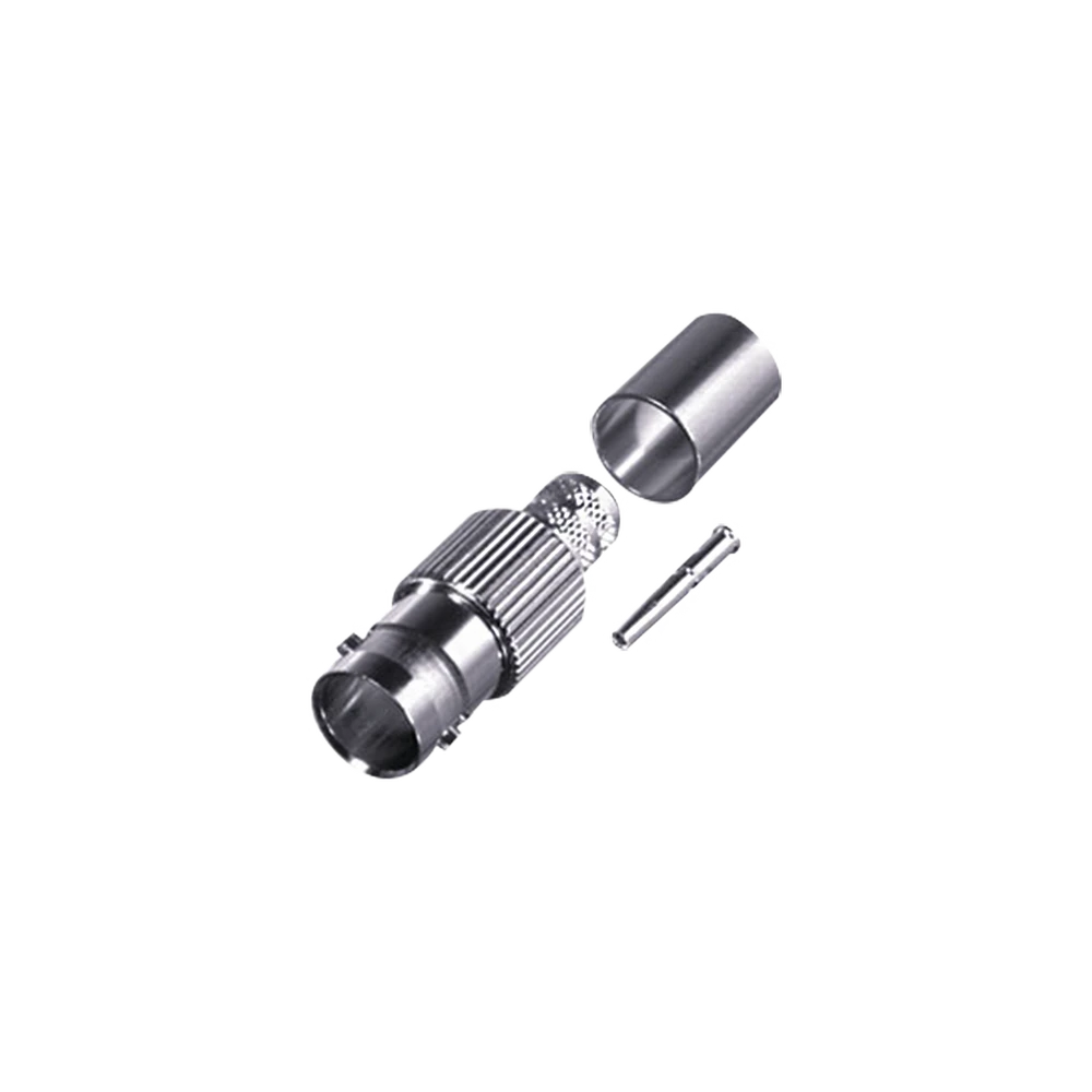 CONECTOR BNC HEMBRA, 75 OHM, ANILLO PLEGABLE, PARA RG-59/U, NÍQUEL/ ORO/ DELRIN.-Conectores-RF INDUSTRIES,LTD-Bsai Seguridad & Controles
