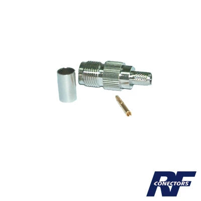 CONECTOR TNC HEMBRA DE ANILLO PLEGABLE PARA CABLES RG-8/X, LMR-240, GRUPO X, NÍQUEL/ ORO/ DELRIN.-Conectores-RF INDUSTRIES,LTD-Bsai Seguridad & Controles