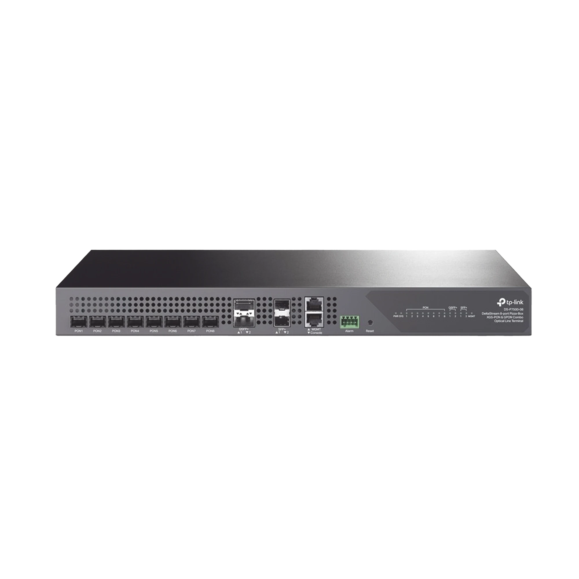 DELTRA STREAM - OLT DE 8 PUERTOS XGSPON & GPON COMBO / CONEXIÓN HASTA 2,048 ONUS / 2 PUERTO 40G QSFP+ UPLINK / 2 PUERTOS SFP+ 10G UPLINK / FUENTES REDUNDANTES AC-AC (INCLUIDAS) / ADMINISTRACIÓN DESDE LA NUBE SIN COSTO (DPMS)-Redes FTTH/PON-TP-LINK-DSP750008-Bsai Seguridad & Controles