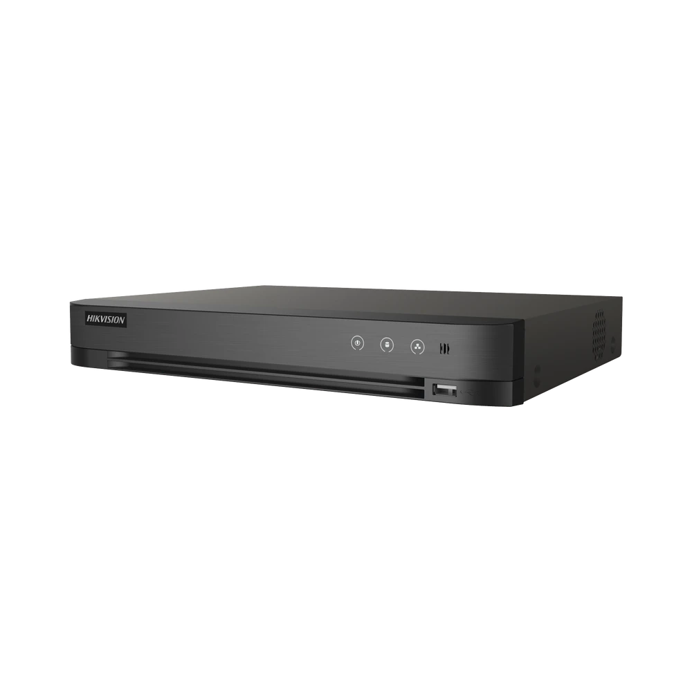 (ACUSENSE / EVITA FALSAS ALARMAS) DVR 8 MEGAPIXEL / 8 CANALES TURBOHD + 8 CANALES IP / 1 BAHÍA DE DISCO DURO / AUDIO POR COAXITRON / DETECCIÓN DE ROSTROS-Dvrs-HIKVISION-Bsai Seguridad & Controles