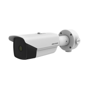BALA IP DUAL / TÉRMICA 35 MM (384 X 288) / ÓPTICO 14.8 MM (4 MEGAPIXEL) / 100 MTS IR / EXTERIOR IP67 / POE / TERMOMÉTRICA / DETECCIÓN DE TEMPERATURA Y FUEGO-Cámaras IP-HIKVISION-Bsai Seguridad & Controles