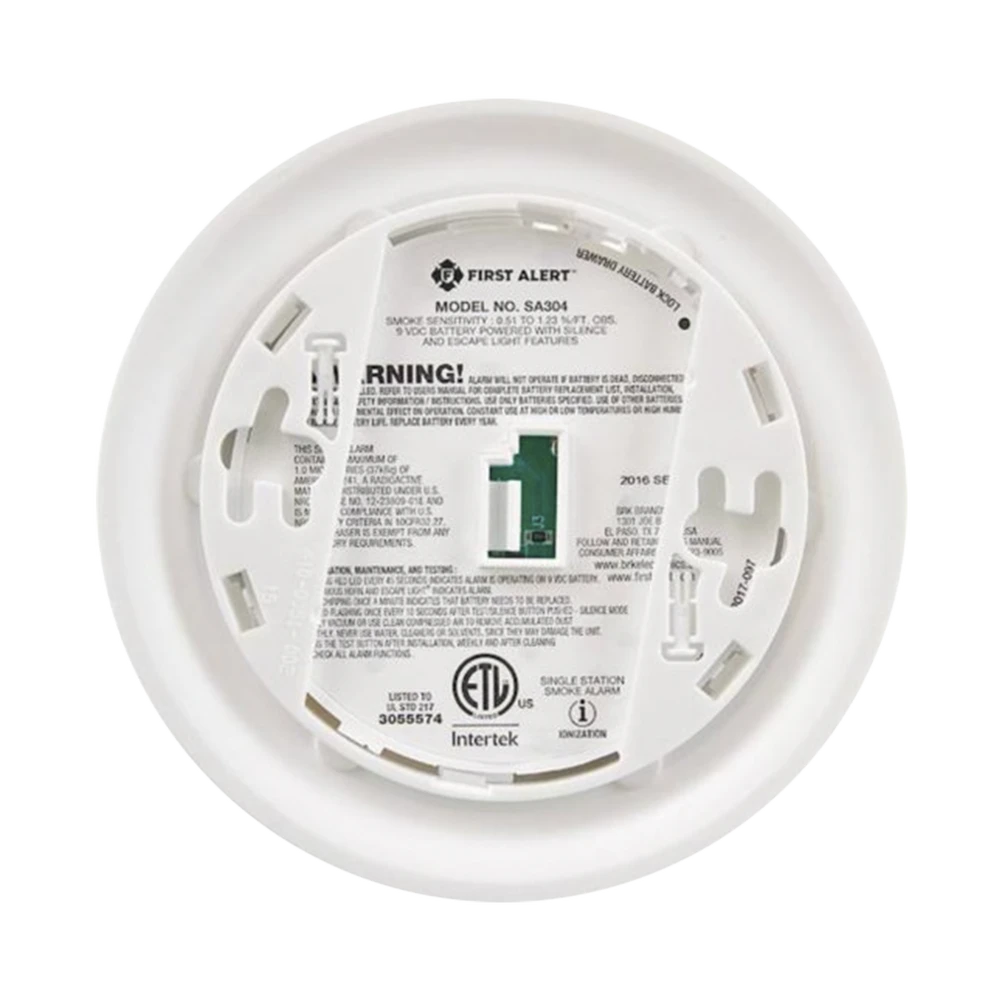 DETECTOR DE HUMO AUTÓNOMO, NO REQUIERE PANEL, LED DE ESCAPE, SENSOR POR IONIZACIÓN, BATERÍA 9 V REEMPLAZABLE-Detectores de Incendio y Gases-FIRST ALERT-Bsai Seguridad & Controles