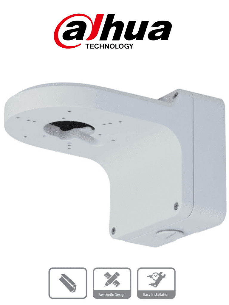 DAHUA PFB206W - BRAZO DE PARED PARA CÁMARAS DOMO DAHUA / CONSTRUÍDO EN ALEACION DE ALUMINIO / DISEÑO ELEGANTE / COLOR BL