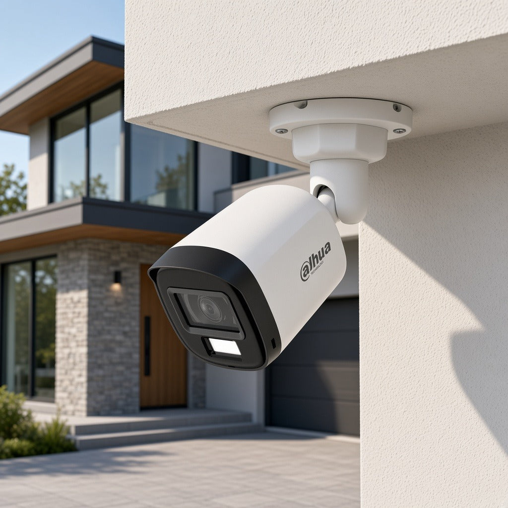 DAHUA HAC-B1A21N-U-IL-A- CÁMARA BULLET DE 2 MEGAPÍXELES/ LENTE DE 2.8 MM APERTURA DE HASTA 100°/ ILUMINACIÓN DUAL INTELIGENTE 30 MTS IR Y 20 MTS LUZ VISIBLE/ MICRÓFONO INTEGRADO/ PARA EXTERIOR IP67/ #LONUEVO [DHT0290106] instalado