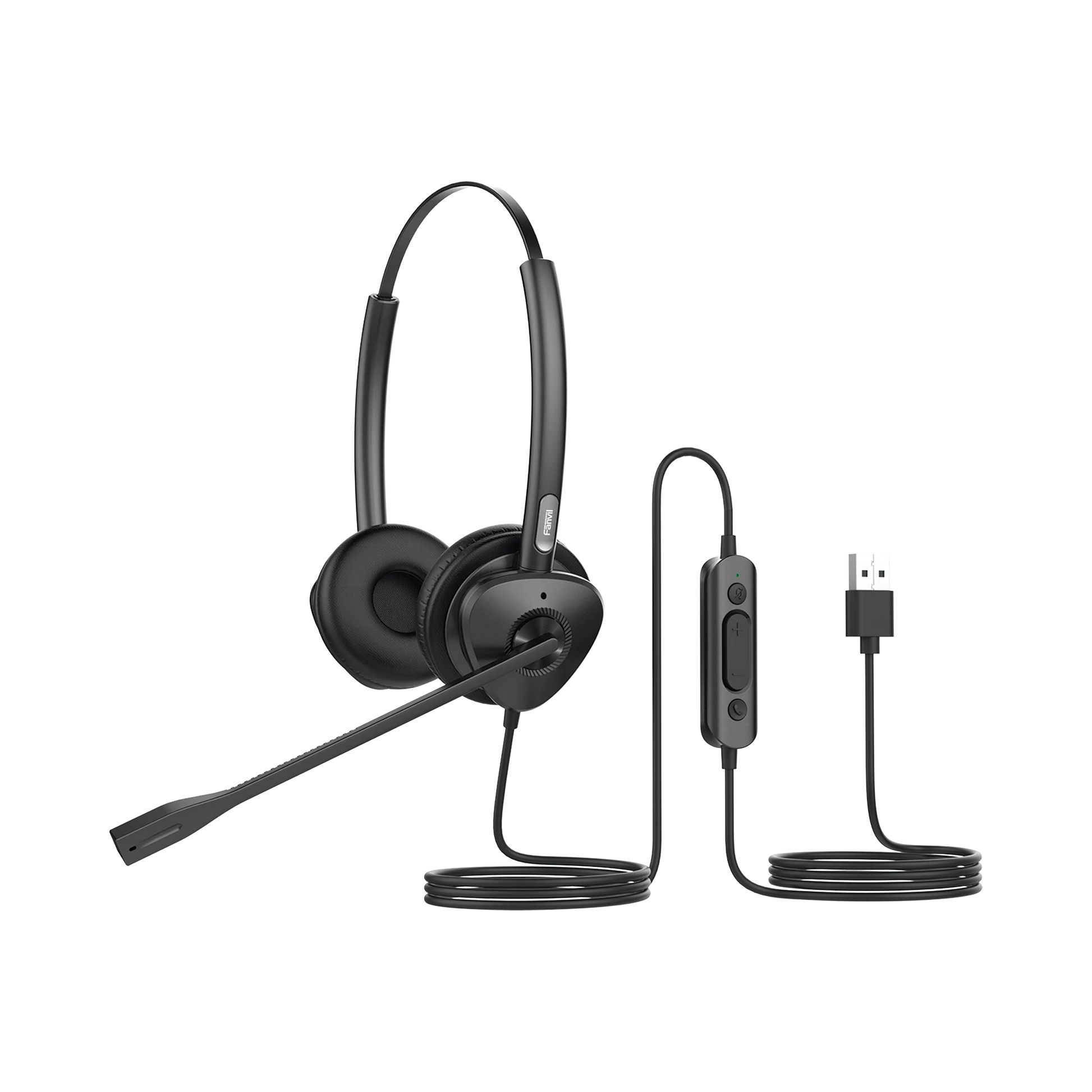 DIADEMA BINAUDAL (DUO) CON TECNOLOGÍA ANTISHOCK PARA TELÉFONOS IP FANVIL USB CON MICRÓFONO DE CANCELACIÓN DE RUIDO, LARGA DURABILIDAD-VoIP - Telefonía IP - Videoconferencia-FANVIL-Bsai Seguridad & Controles