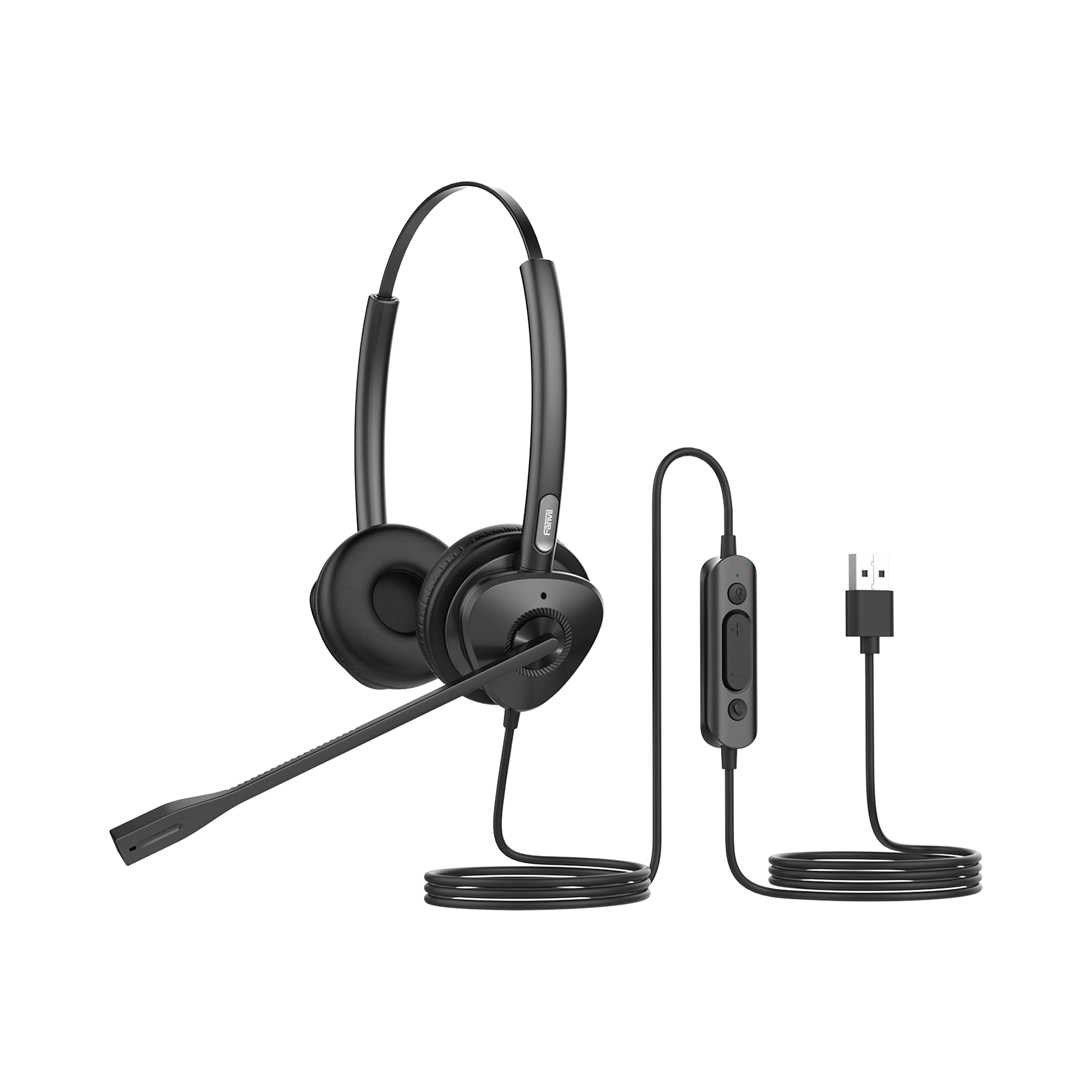 DIADEMA BINAUDAL (DUO) CON TECNOLOGÍA ANTISHOCK PARA TELÉFONOS IP FANVIL USB CON MICRÓFONO DE CANCELACIÓN DE RUIDO, LARGA DURABILIDAD-VoIP - Telefonía IP - Videoconferencia-FANVIL-Bsai Seguridad & Controles